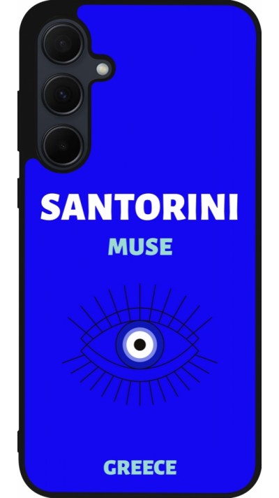 Coque Samsung Galaxy A56 - Silicone rigide noir Pop Summer Destination Santorini