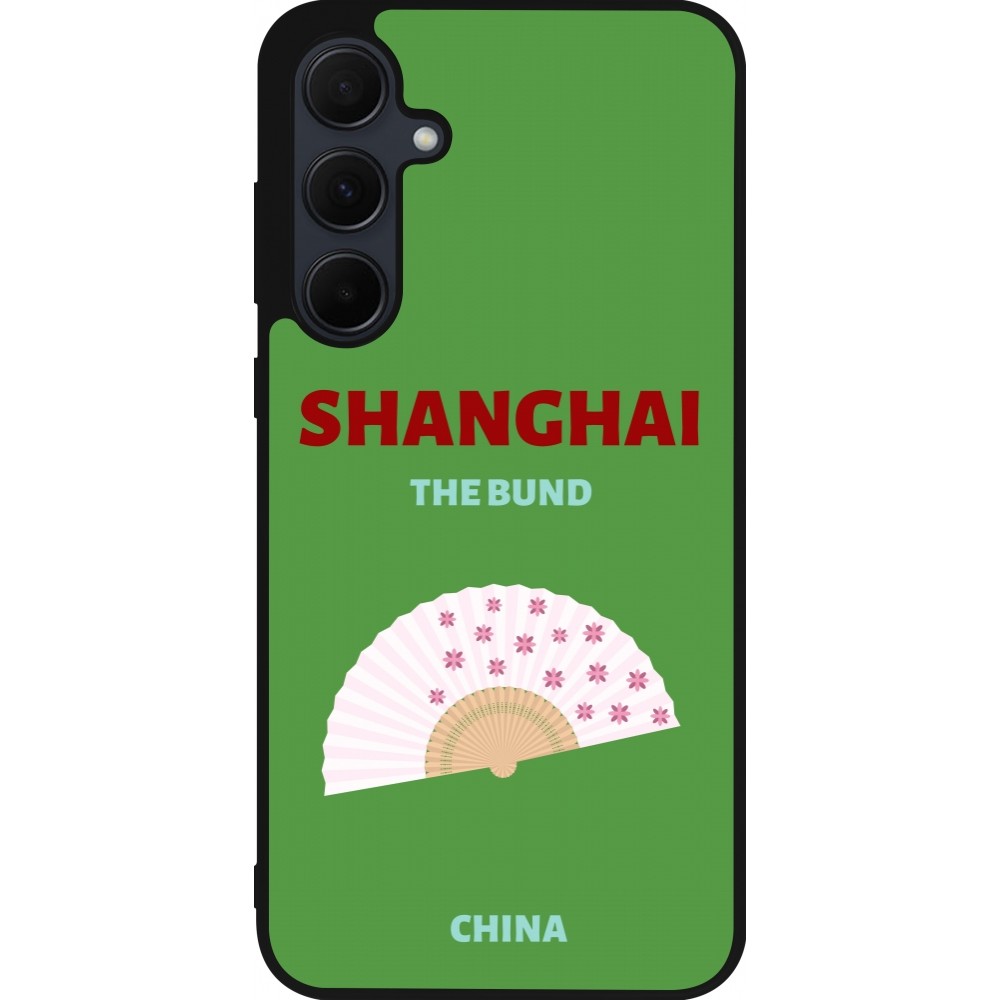 Samsung Galaxy A56 Case Hülle - Silikon schwarz Pop Summer Destination Shanghai
