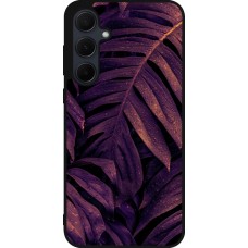 Coque Samsung Galaxy A56 - Silicone rigide noir Purple Light Leaves