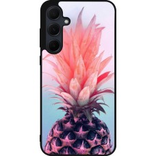 Samsung Galaxy A56 Case Hülle - Silikon schwarz Purple Pink Pineapple