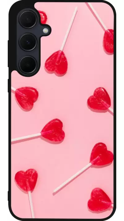 Coque Samsung Galaxy A56 - Silicone rigide noir Saint Valentines Day 26 Lollipop
