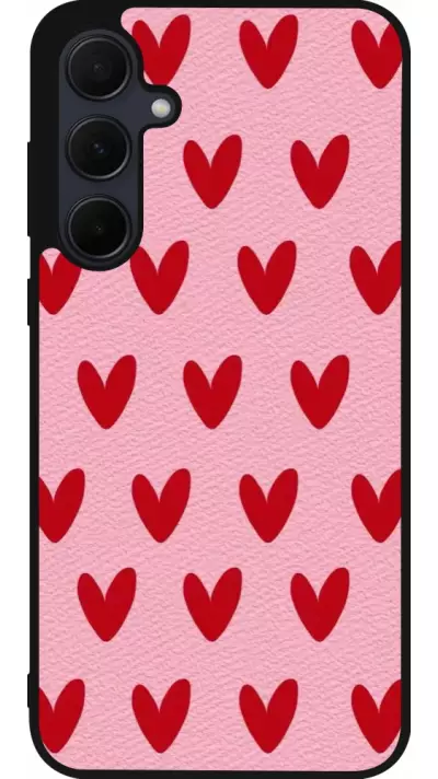 Coque Samsung Galaxy A56 - Silicone rigide noir Saint Valentines Day 26 Pattern heart