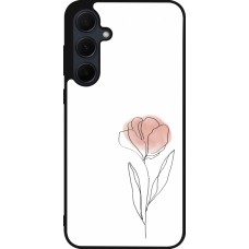 Samsung Galaxy A56 Case Hülle - Silikon schwarz Spring 23 minimalist flower