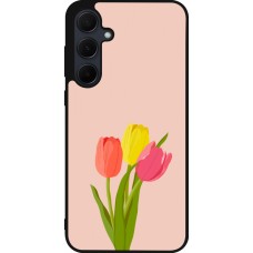 Coque Samsung Galaxy A56 - Silicone rigide noir Spring 23 tulip trio