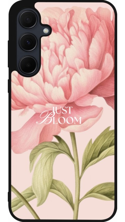 Coque Samsung Galaxy A56 - Silicone rigide noir Just Bloom 2026