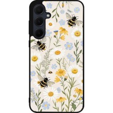 Coque Samsung Galaxy A56 - Silicone rigide noir Pattern bees 2026
