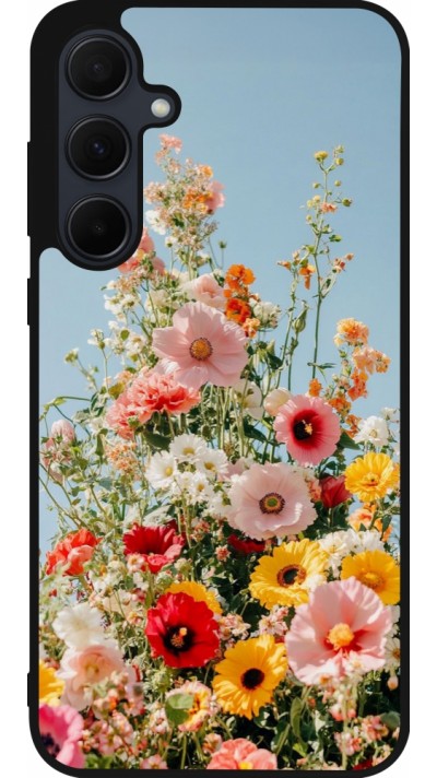Coque Samsung Galaxy A56 - Silicone rigide noir Spring flowers 2026