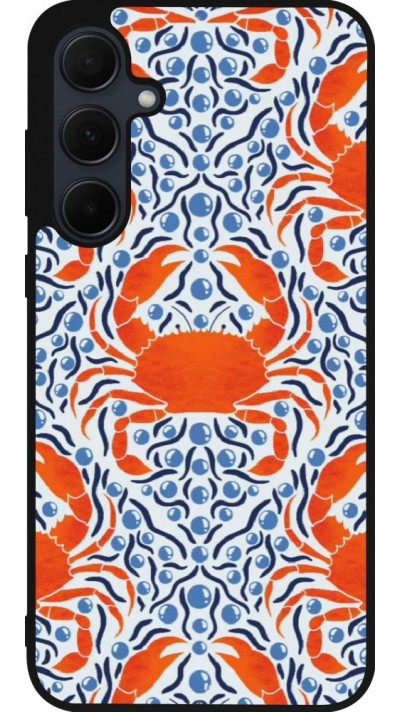 Samsung Galaxy A56 Case Hülle - Silikon schwarz Crabs and pearls Summer 2026