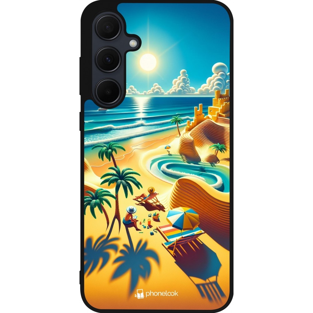Samsung Galaxy A56 Case Hülle - Silikon schwarz Sonnenuntergang Brise