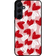 Samsung Galaxy A56 Case Hülle - Silikon schwarz Valentine 2024 with love heart