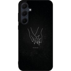 Coque Samsung Galaxy A56 - Silicone rigide noir Valentine 2023 hands forever