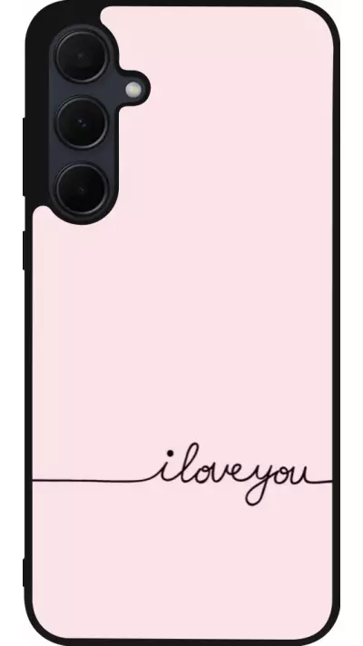 Coque Samsung Galaxy A56 - Silicone rigide noir Valentine 2023 i love you writing