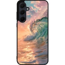 Coque Samsung Galaxy A56 - Silicone rigide noir Wave Sunset