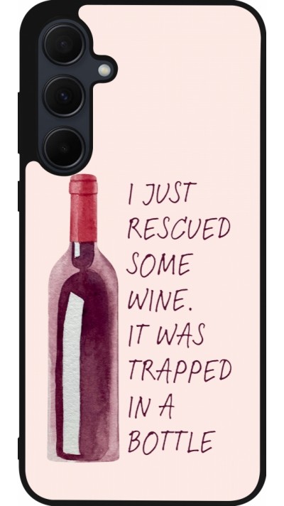 Coque Samsung Galaxy A56 - Silicone rigide noir I just rescued some wine