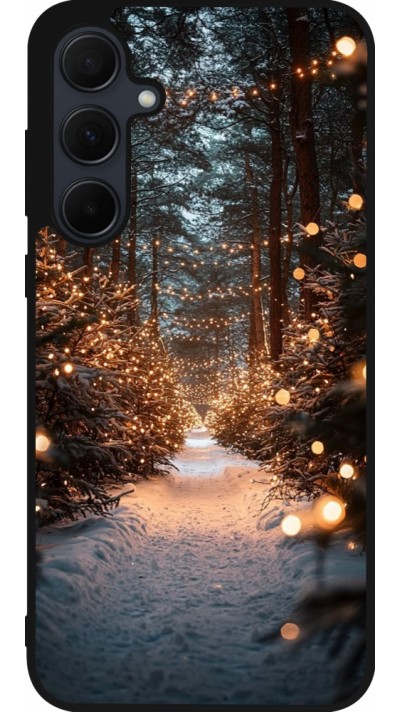 Samsung Galaxy A56 Case Hülle - Silikon schwarz Winter 25 Winter snowy road