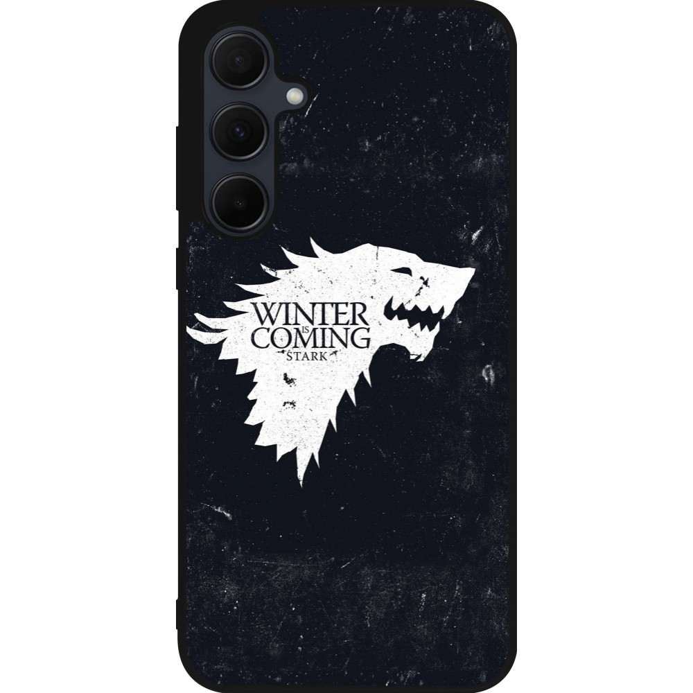 Samsung Galaxy A56 Case Hülle - Silikon schwarz Winter is coming Stark