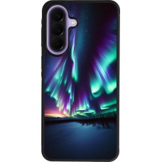 Samsung Galaxy A57 5G Case Hülle - Silikon schwarz Funkelndes Nordlicht