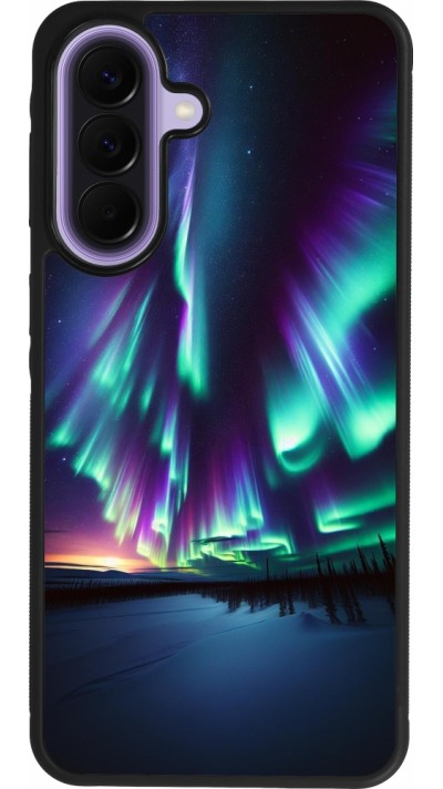 Samsung Galaxy A57 5G Case Hülle - Silikon schwarz Funkelndes Nordlicht