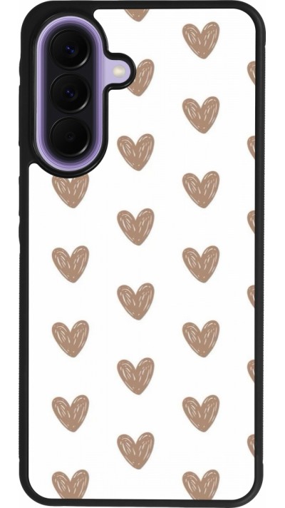 Samsung Galaxy A57 5G Case Hülle - Silikon schwarz Autumn 2024 brown hearts