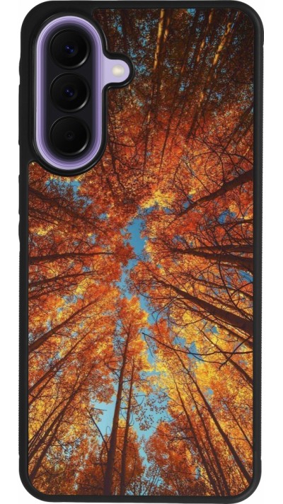 Samsung Galaxy A57 5G Case Hülle - Silikon schwarz Autumn 25 Trees
