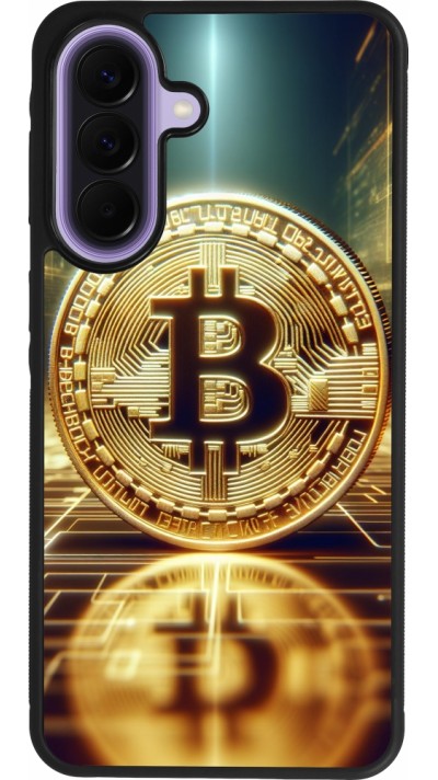 Samsung Galaxy A57 5G Case Hülle - Silikon schwarz Bitcoin Stehen