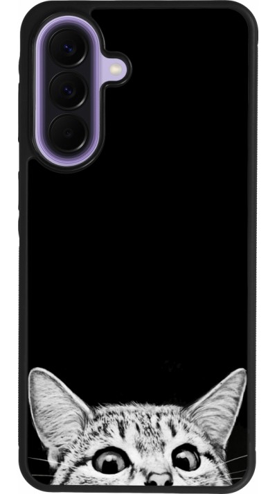 Samsung Galaxy A57 5G Case Hülle - Silikon schwarz Cat Looking Up Black