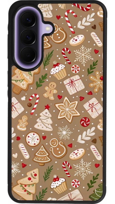 Samsung Galaxy A57 5G Case Hülle - Silikon schwarz Christmas 25 Pattern Ginger Cookie