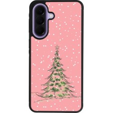 Samsung Galaxy A57 5G Case Hülle - Silikon schwarz Christmas 25 Pink Tree