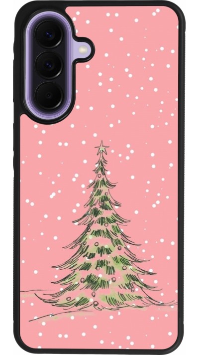Samsung Galaxy A57 5G Case Hülle - Silikon schwarz Christmas 25 Pink Tree
