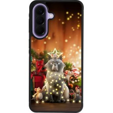 Samsung Galaxy A57 5G Case Hülle - Silikon schwarz Christmas 25 Xmas Cat