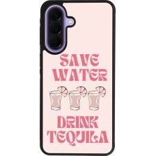 Samsung Galaxy A57 5G Case Hülle - Silikon schwarz Cocktail Save Water Drink Tequila