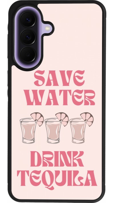 Samsung Galaxy A57 5G Case Hülle - Silikon schwarz Cocktail Save Water Drink Tequila