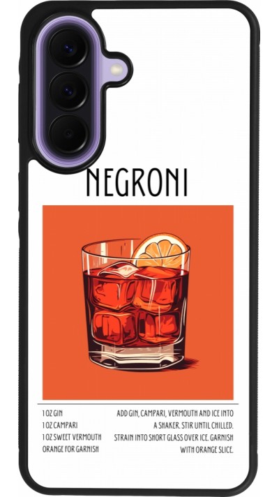 Samsung Galaxy A57 5G Case Hülle - Silikon schwarz Cocktail Rezept Negroni