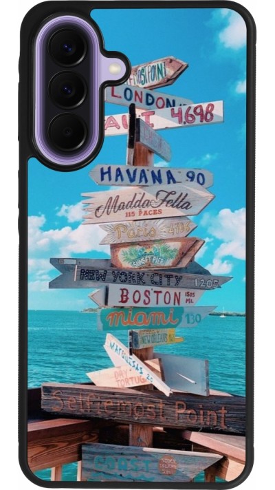 Samsung Galaxy A57 5G Case Hülle - Silikon schwarz Cool Cities Directions
