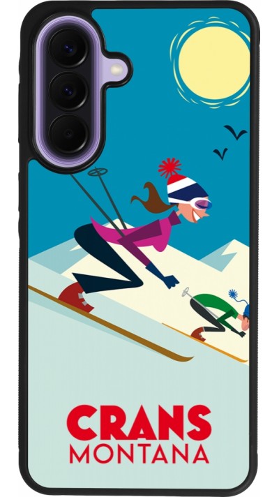 Samsung Galaxy A57 5G Case Hülle - Silikon schwarz Crans-Montana Ski Downhill
