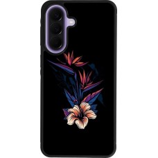 Samsung Galaxy A57 5G Case Hülle - Silikon schwarz Dark Flowers