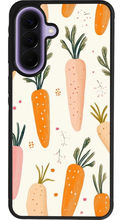 Samsung Galaxy A57 5G Case Hülle - Silikon schwarz Easter 2026 Illustration carrots