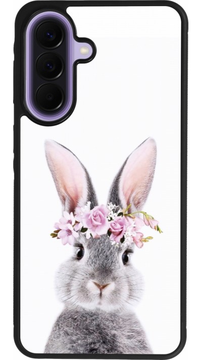 Samsung Galaxy A57 5G Case Hülle - Silikon schwarz Easter 2023 flower bunny