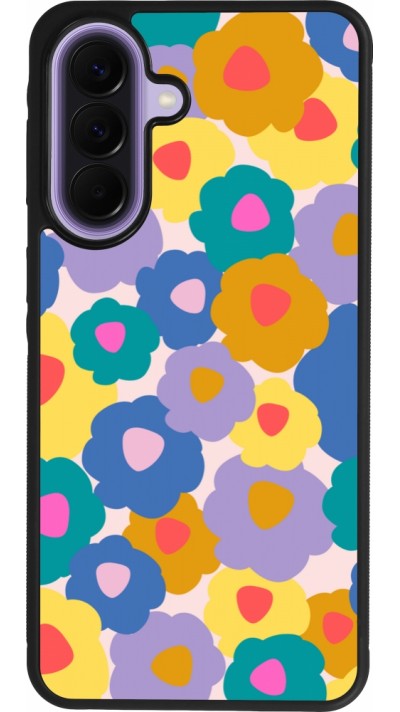 Samsung Galaxy A57 5G Case Hülle - Silikon schwarz Easter 2024 flower power