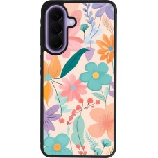 Samsung Galaxy A57 5G Case Hülle - Silikon schwarz Easter 2024 spring flowers