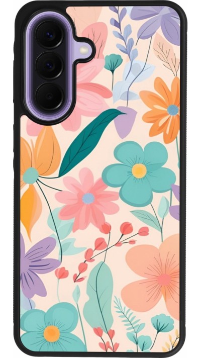 Samsung Galaxy A57 5G Case Hülle - Silikon schwarz Easter 2024 spring flowers