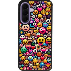 Samsung Galaxy A57 5G Case Hülle - Silikon schwarz Emoji Mix Farbe