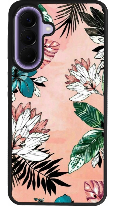 Samsung Galaxy A57 5G Case Hülle - Silikon schwarz Flowers Artprint