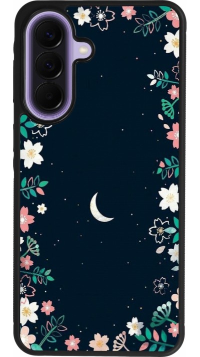 Samsung Galaxy A57 5G Case Hülle - Silikon schwarz Flowers space