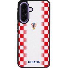 Samsung Galaxy A57 5G Case Hülle - Silikon schwarz Kroatien 2026 personalisierbares Fussballtrikot