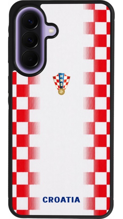 Samsung Galaxy A57 5G Case Hülle - Silikon schwarz Kroatien 2026 personalisierbares Fussballtrikot