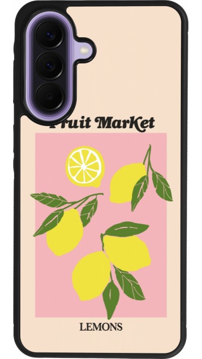 Samsung Galaxy A57 5G Case Hülle - Silikon schwarz Fruit market lemons 2026