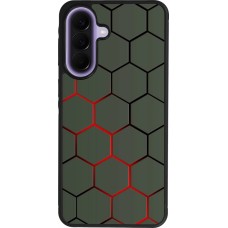 Samsung Galaxy A57 5G Case Hülle - Silikon schwarz Geometric Line red