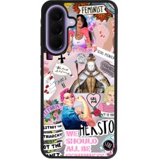 Samsung Galaxy A57 5G Case Hülle - Silikon schwarz Girl Power Collage