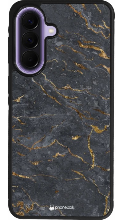 Samsung Galaxy A57 5G Case Hülle - Silikon schwarz Grey Gold Marble